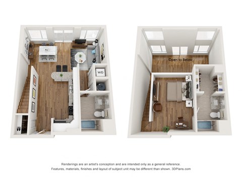 A3 Floor Plan at East 51 At Rocketts Landing, Richmond, 23231